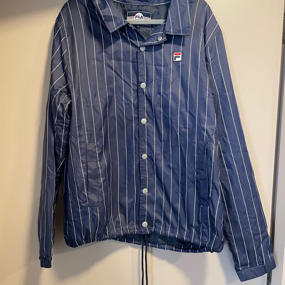 Fila Navy Jacket with White Stripes